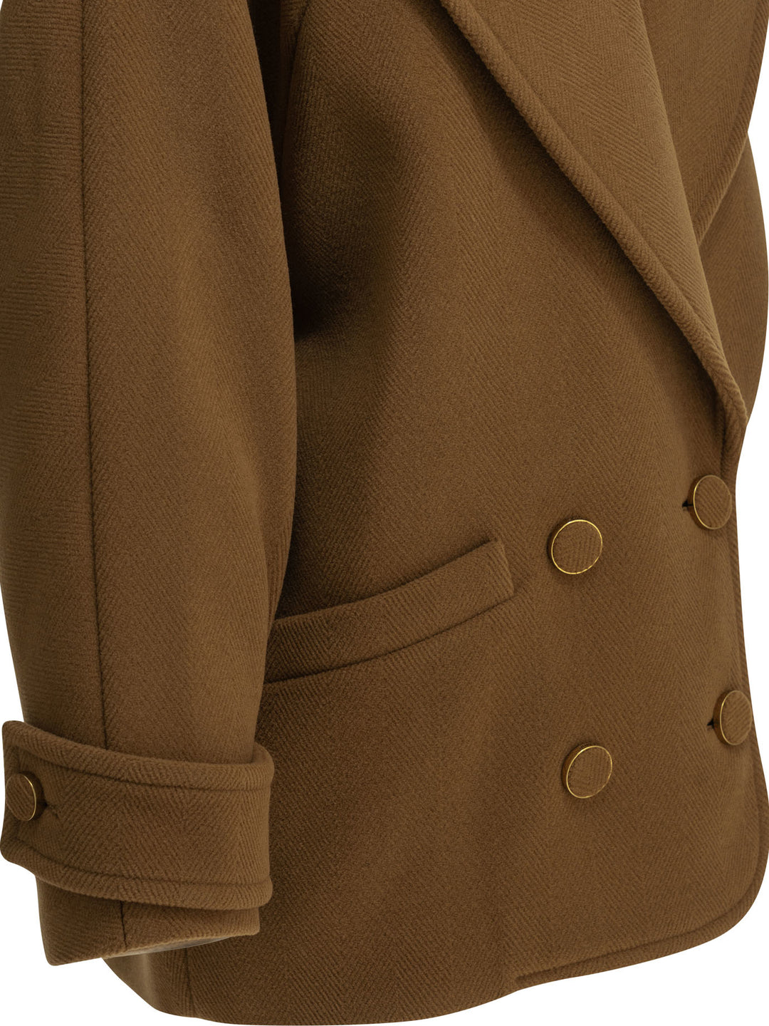 Chloé Short Wool Coat Jackets and Coats - Marrone | c464aa004f74466a86d24886261b67635626f961