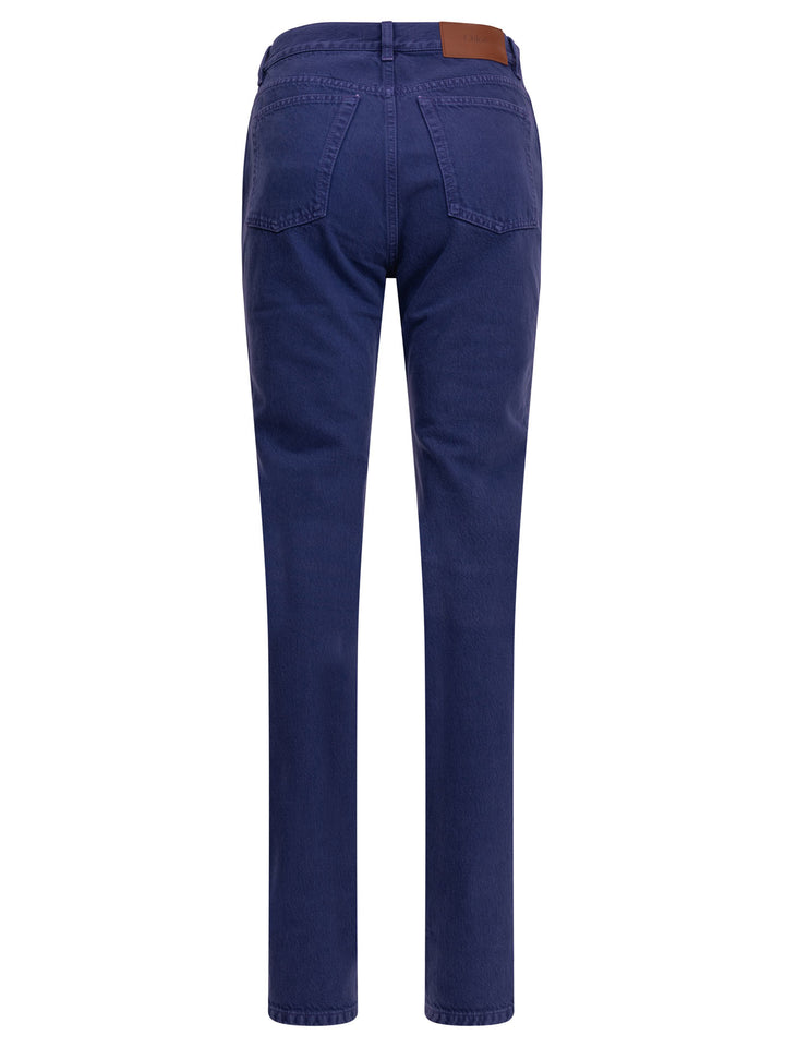 Chloé Straight-Leg Jeans - Blu | 734a70d135b4ea78b72f710ab4f9db205c977731