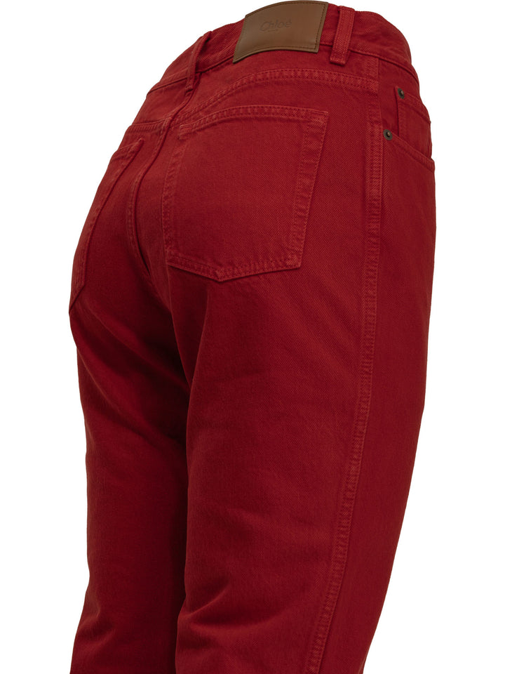 Chloé Straight-Leg Jeans - Rosso | b12c95977be67183a4a84541cd371c28a0494bdc
