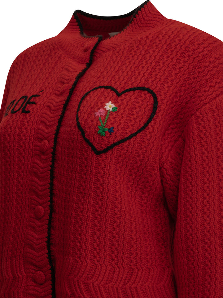 Chloé Heart Knitwear - Rosso | b3e3d48286c7372edf41be10f5215209eba960c6
