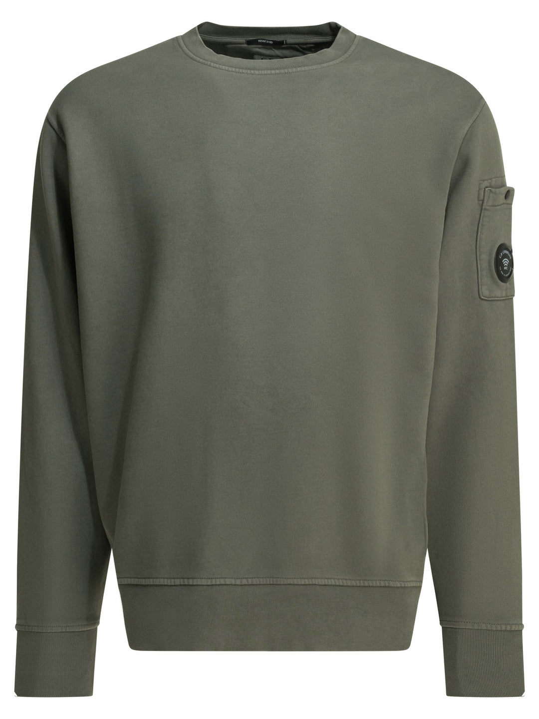 C.P. Company Crewneck Sweatshirt With Logo Sweatshirts - Verde | 9071de7b3d2a8948169bf5f395b51b72d71366dc