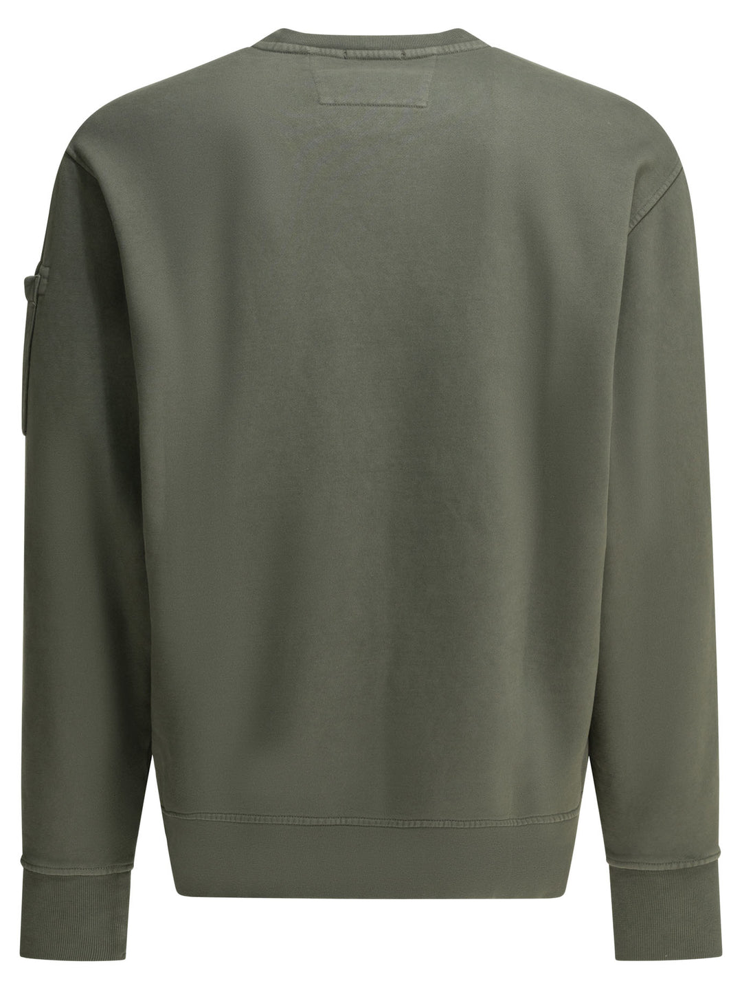 C.P. Company Crewneck Sweatshirt With Logo Sweatshirts - Verde | e4eb8f2ee0a0aab591797b1f3d541f8b314aeee7
