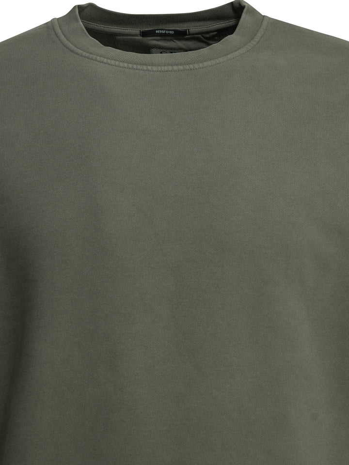 C.P. Company Crewneck Sweatshirt With Logo Sweatshirts - Verde | ff45a224b5432ec1787b22c05c0d0cfcff3850e9