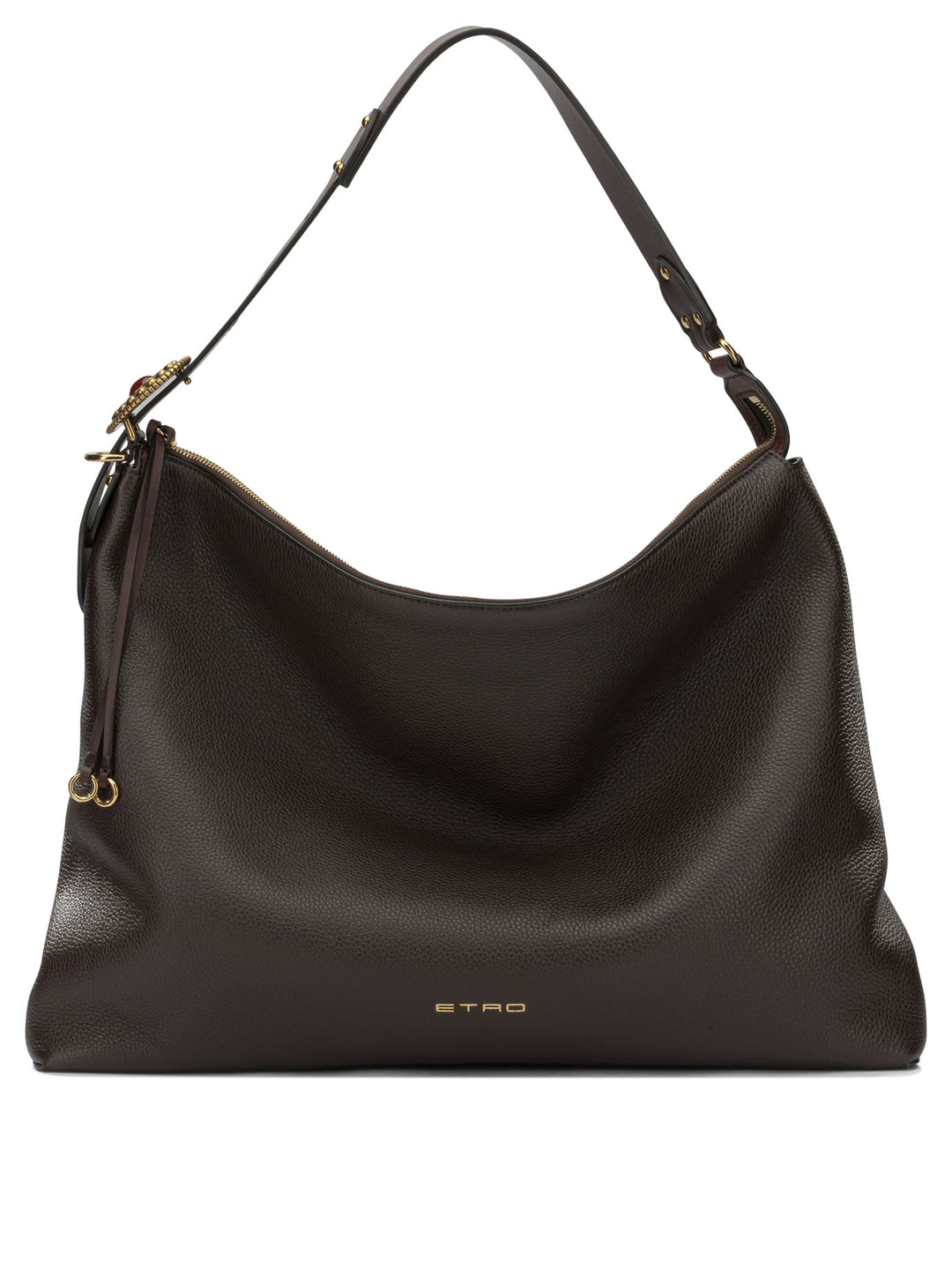 Etro Large Leather Shoulder Bag Borse a Spalla e Tracolla - Marrone | 9eda5ce8865d21f7592cac756b744285d554e54d
