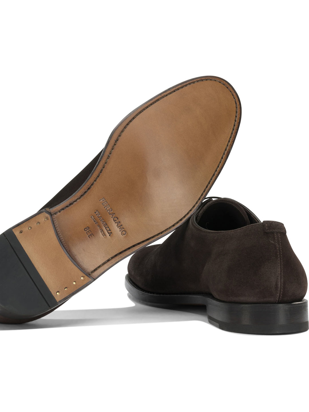 Ferragamo Suede Leather Oxford Lace-Up shoes - Marrone | f50d963a5eef9b38f4780f0db9b07ed8a619f309