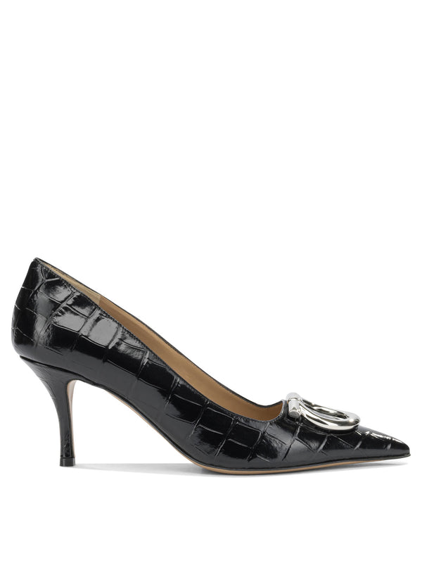 Maxi Gancini 70mm Heeled Shoes Nero