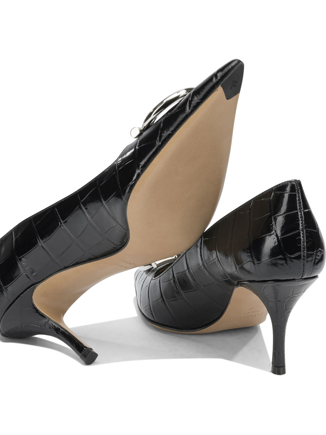 Ferragamo Maxi Gancini 70mm Heeled shoes - Nero | 3d0f1a32ee22bf3f64d174fa6a854587ff84024c