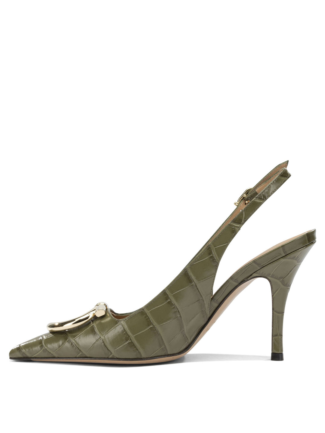 Ferragamo Sara Croc 65mm Heeled shoes - Verde | ef19800b74566024f3b983412ab4f4097d35e096