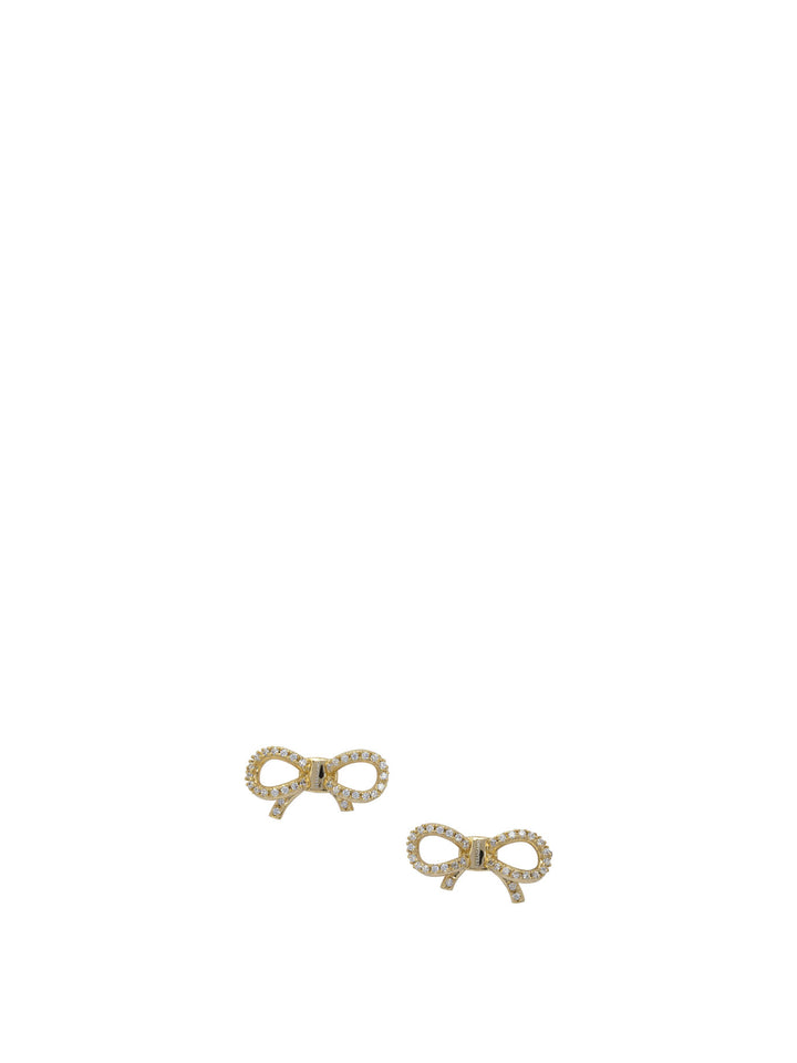 Ferragamo Bow Earrings With Rhinestones Jewels - Oro | 9ef8001bbc3f3f69511cc57873438aa654b6a804