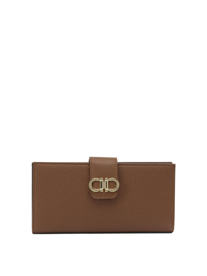 Ferragamo Gancini Continental Wallets & Card holders - Marrone | 6b30a2186f7c8112060a8e210642c75473776ef2