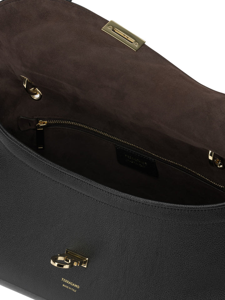 Ferragamo Gancini Borse a Spalla e Tracolla - Nero | cd245043c30ae973d529676d52d515885670dc95