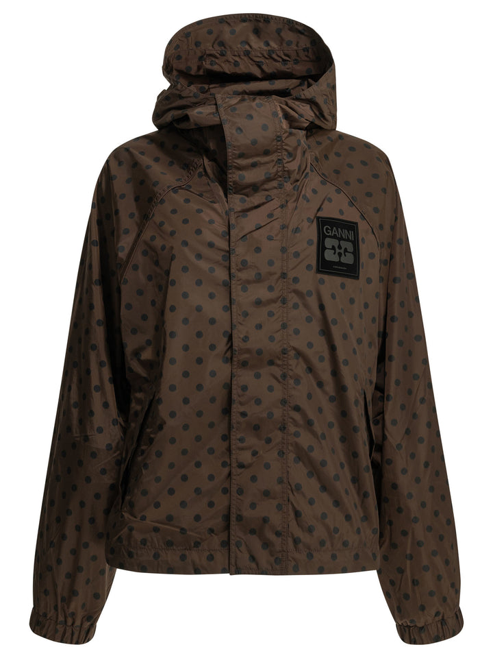 Ganni Light Polka Dot Jacket Jackets and Coats - Marrone | e7ef503ffaee4150c14bc043ad65fb2d737b594c