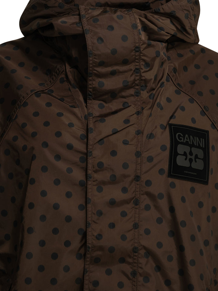 Ganni Light Polka Dot Jacket Jackets and Coats - Marrone | 93fdebab42d9319b65ea8d8c371d3baeca248792