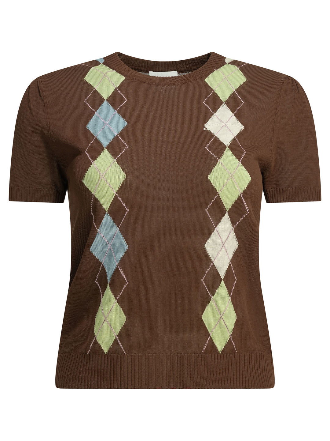Ganni Argyle Knitwear - Marrone | 632fa6f83aac59a85f6cd621761cfdb26bc6ae44