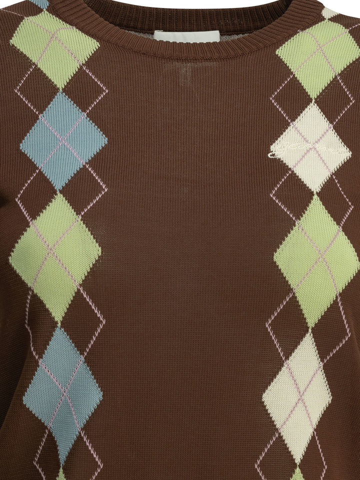 Ganni Argyle Knitwear - Marrone | 675e74b8d3989a62b5fa97877b96dd176eca7b13