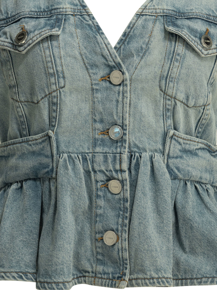 Ganni Denim Vest Top - Light blue | c9497c473ff643403d5d8d7c6a895c0a1e4056d2