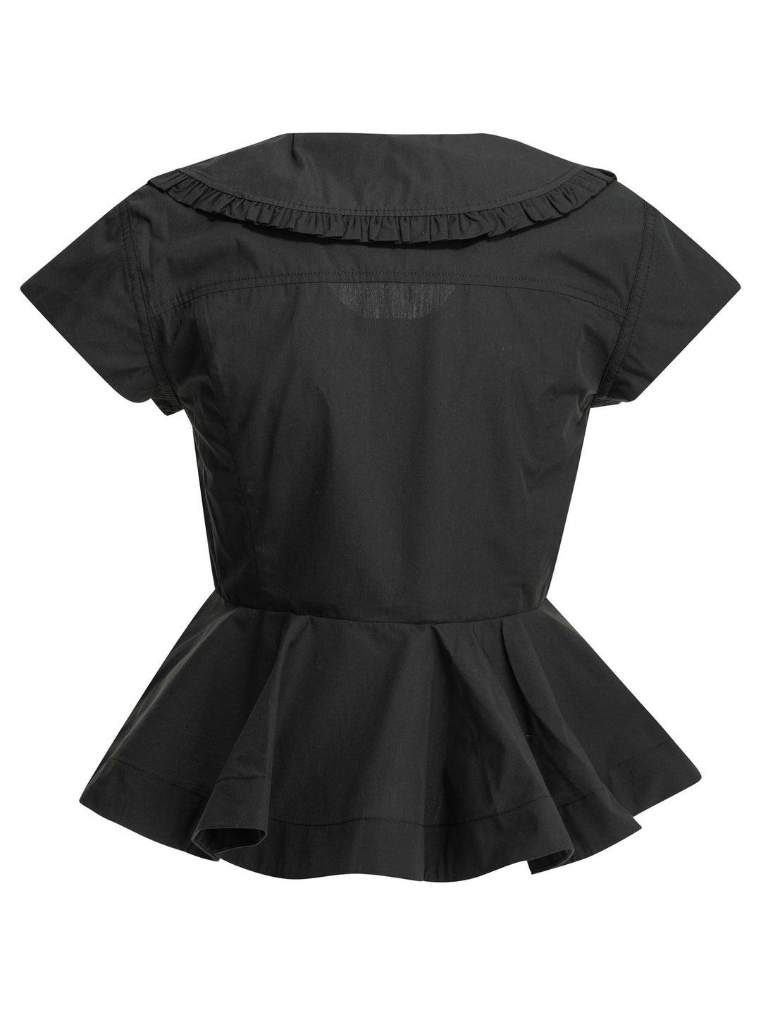 Ganni Cotton Blouse Shirts - Nero | 111d5dca3ffc89dda38df03604e0adc071c740cb