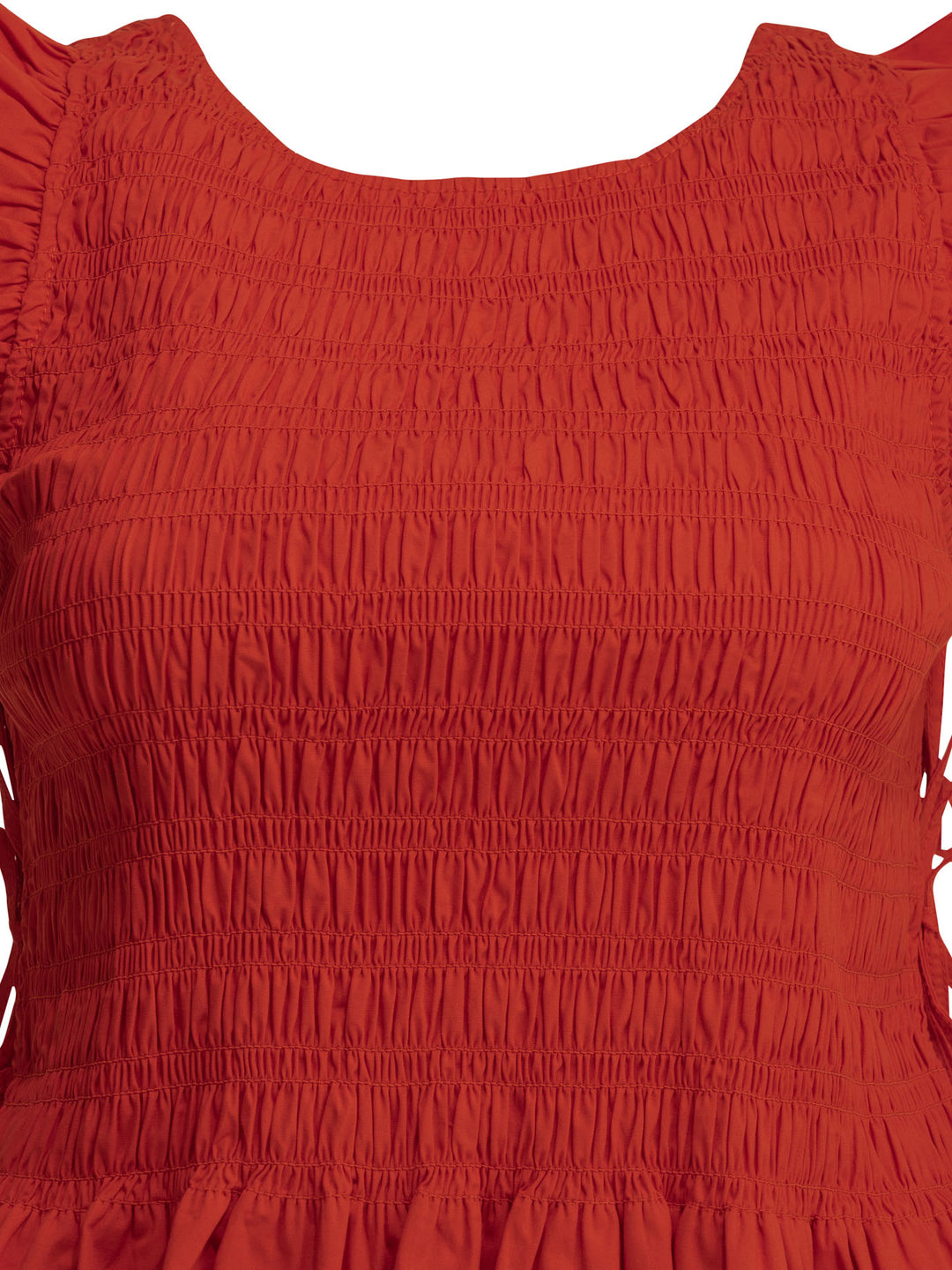 Ganni Casual Pleated Top Top - Rosso | f113771ae178e3b5e44b3b4d6577292b0dbc9066