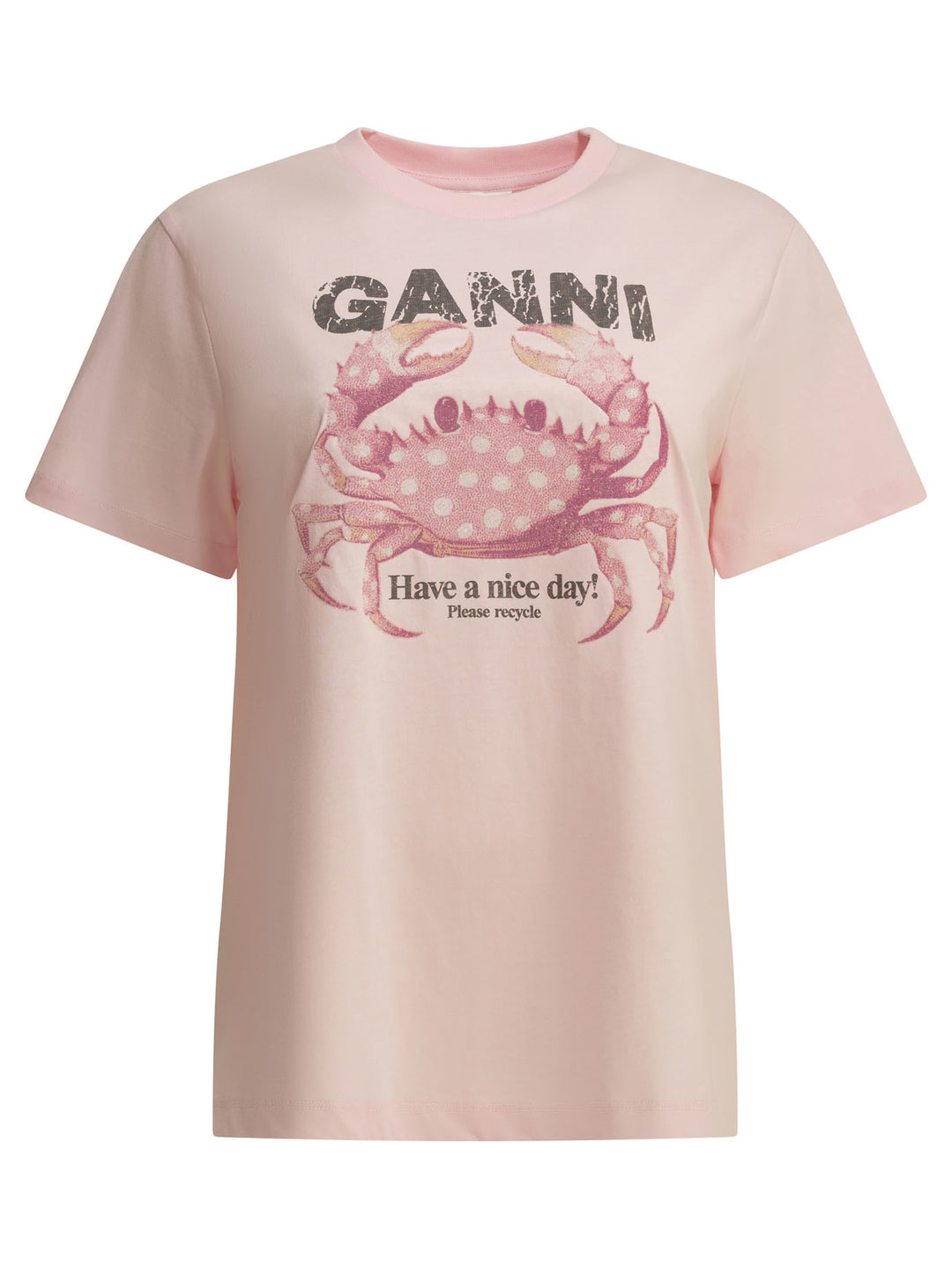Ganni Crab T-shirts - Rosa | 687ed2b65855a0017275fb002ec3425b40e1666d