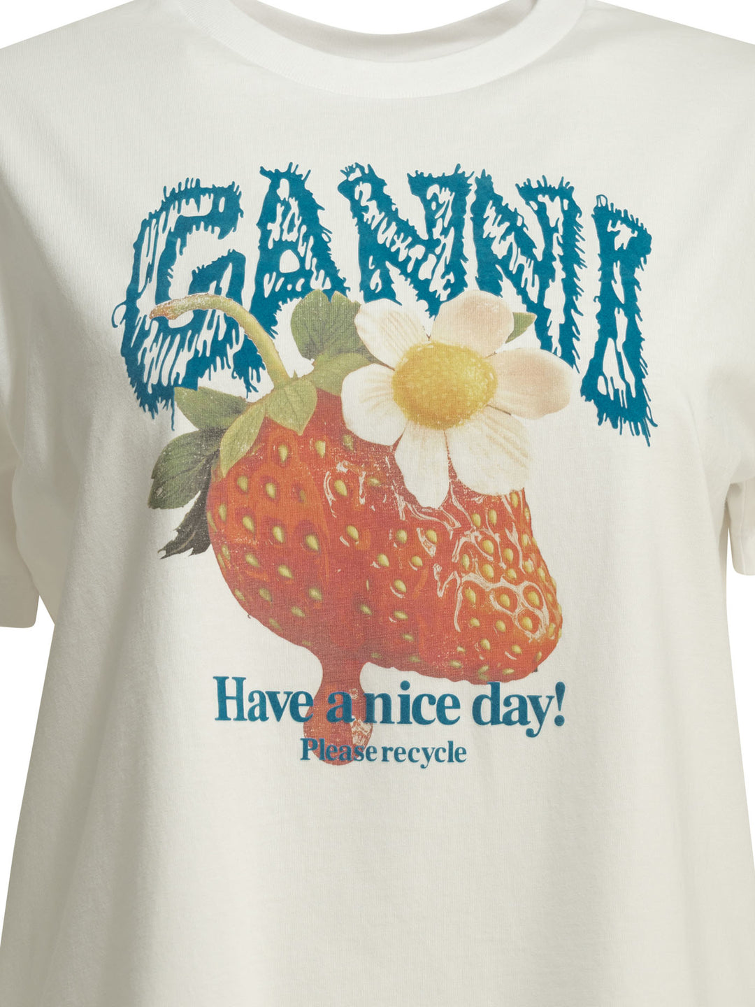 Ganni Strawberry T-shirts - Bianco | ed7852d3932b252826440d95d5c6a3f4c4834c85