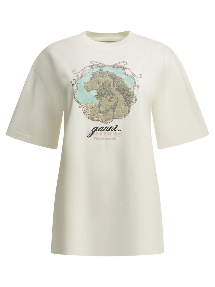 Ganni Qixi T-shirts - Bianco | 4db014ae6da12707d4d5814a1c4f428070746604