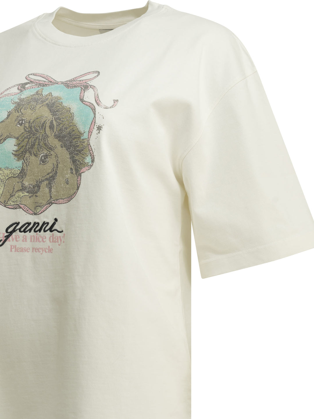 Ganni Qixi T-shirts - Bianco | 737d5b066be2e8cce4e387ecdc17d4bbae8d8812