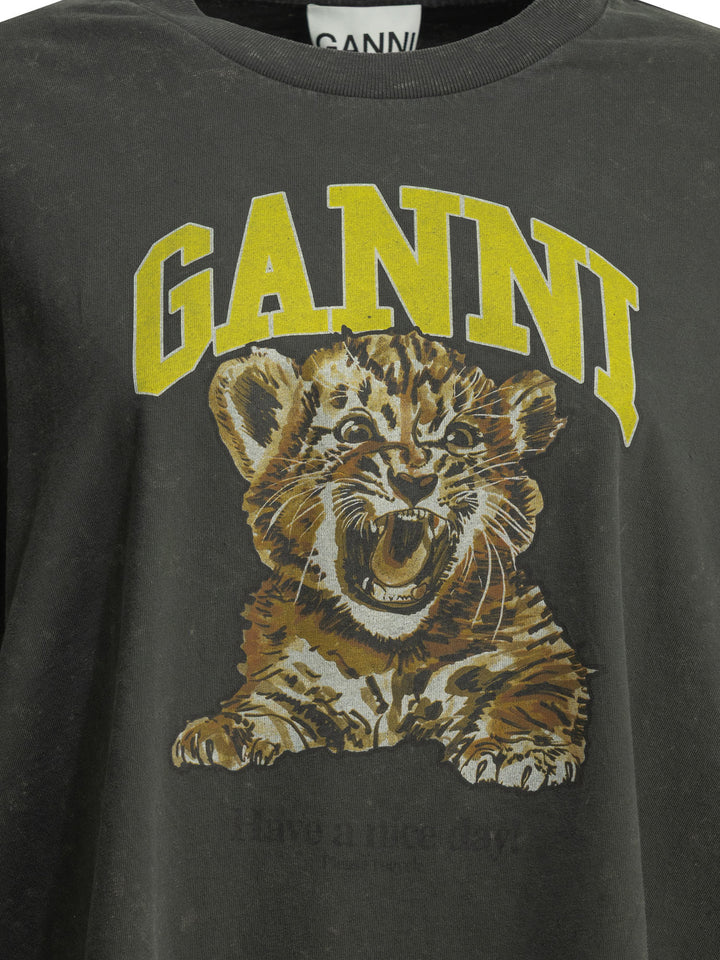 Ganni Tiger T-shirts - Nero | afeed4267bc02e7e6d52118bb912490e5aaf0802