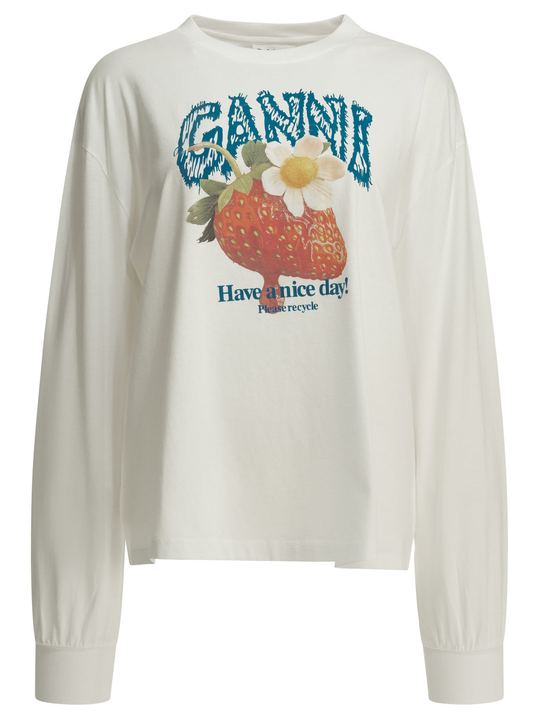 Ganni Strawberry T-shirts - Bianco | e153dea4f37ff7437685bfaad0b3025cac601e71