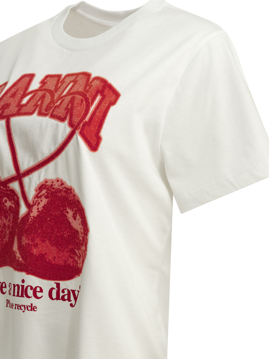 Ganni Cherries T-shirts - Bianco | 7100242ae2383a0d9df7ec43ed9fe69d350a1b5c