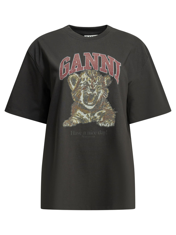 Ganni Baby Tiger T-shirts - Nero | 3ff8122f3884fe1f7b6511237f700ccef092ab08