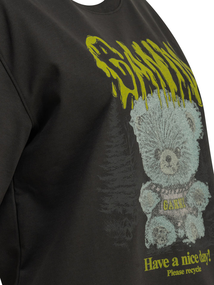 Ganni Forest Teddy T-shirts - Nero | 118812746a4951e3b2b6949ca9ab62ee736980e3