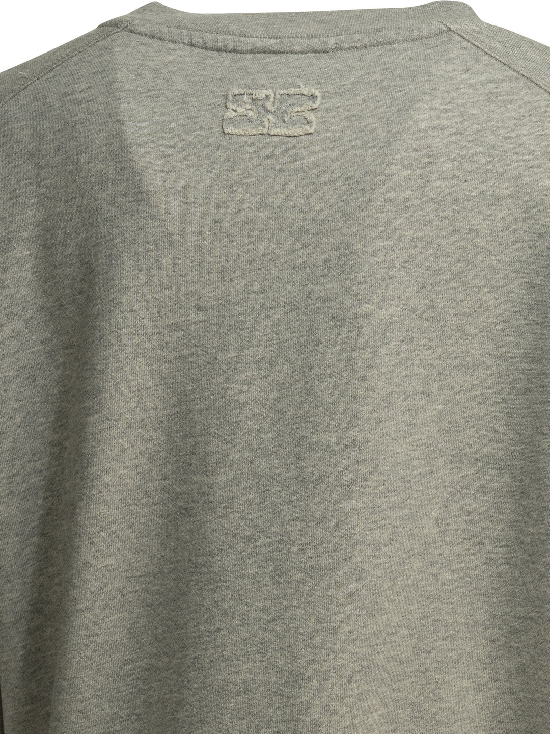 Ganni Crewneck Sweatshirt With Logo Sweatshirts - Grey | 296e8fab752d3c015d08ef47f81a9ecadc3f8806