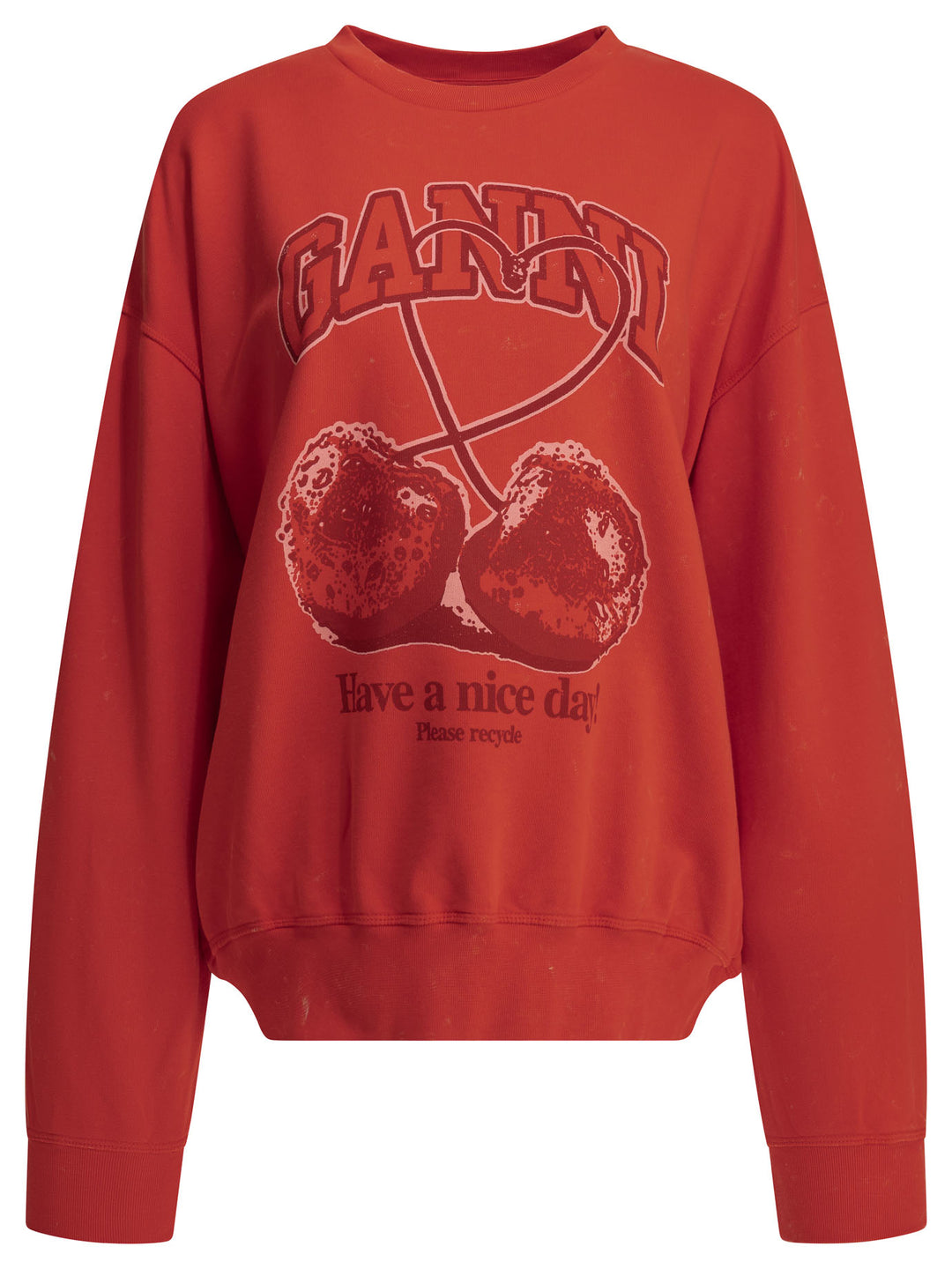 Ganni Cherries Sweatshirts - Rosso | 2d8359047dc2c19eda879a8681ebca4ed1a7ad99
