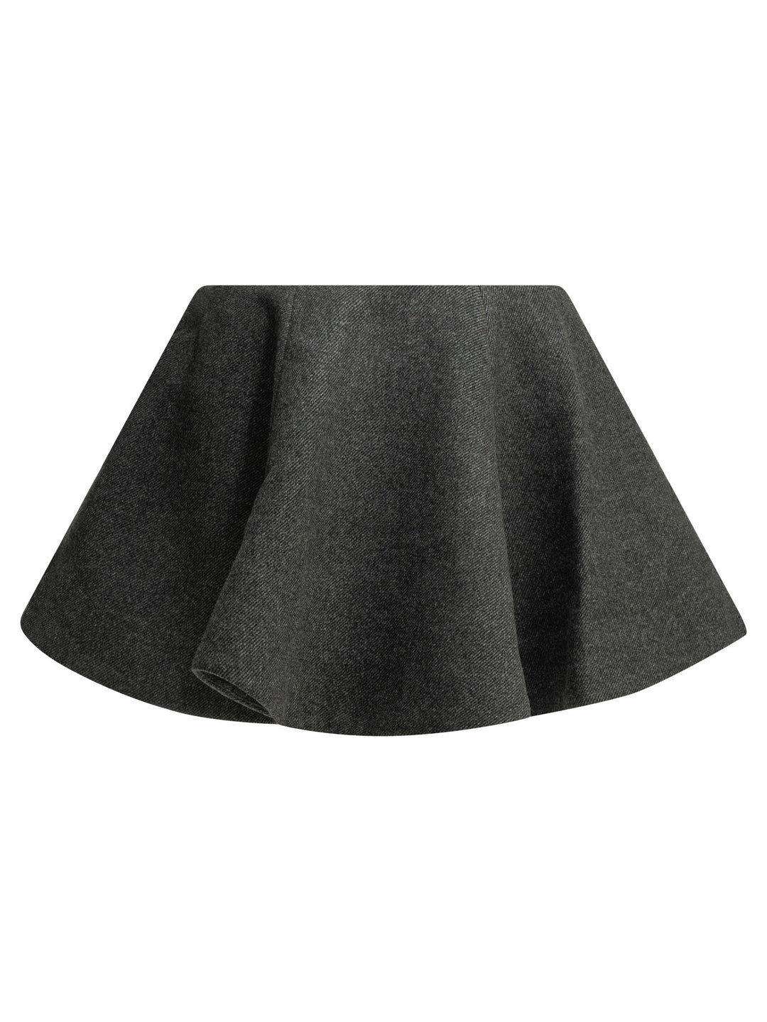 Ganni Flared Wool Miniskirt Gonne - Grey | 0a54353778037b0ce6952f7904b484a03c31fc7f