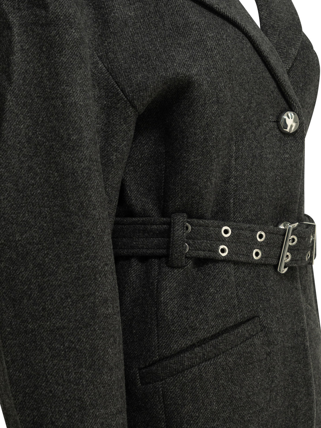 Ganni Lightweight Wool Jacket Jackets and Coats - Nero | 151c7839391b59f6f555ce555724bb6dc5845c4c