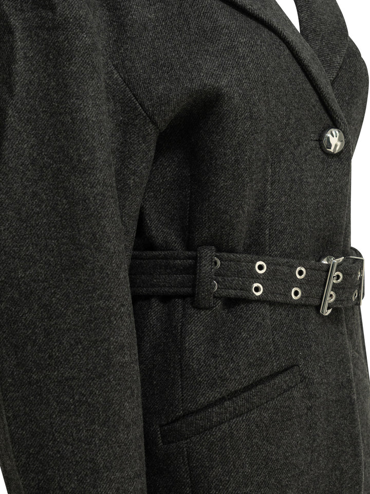 Ganni Lightweight Wool Jacket Jackets and Coats - Nero | 151c7839391b59f6f555ce555724bb6dc5845c4c