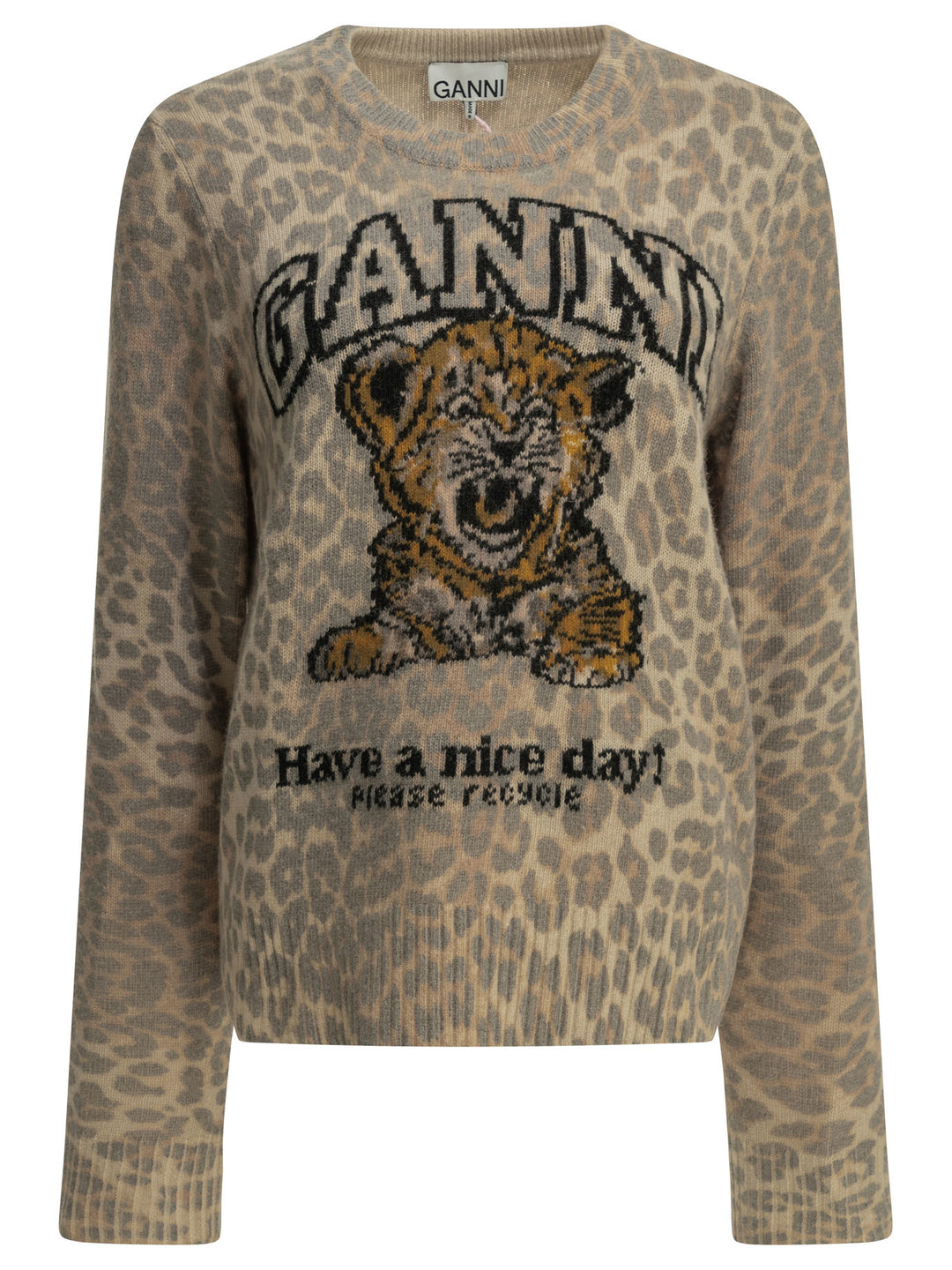 Ganni Tiger Knitwear - Marrone | ae8784603ffcc484871028e6f3bc60d63627e99d