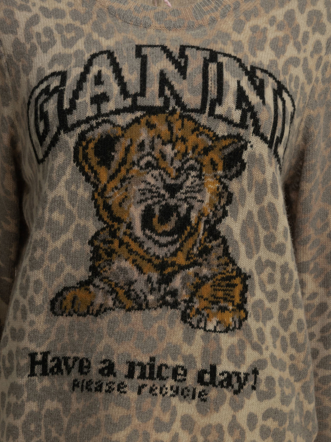 Ganni Tiger Knitwear - Marrone | 2a526cb3fb85517475c243a59234658b6b6240e5