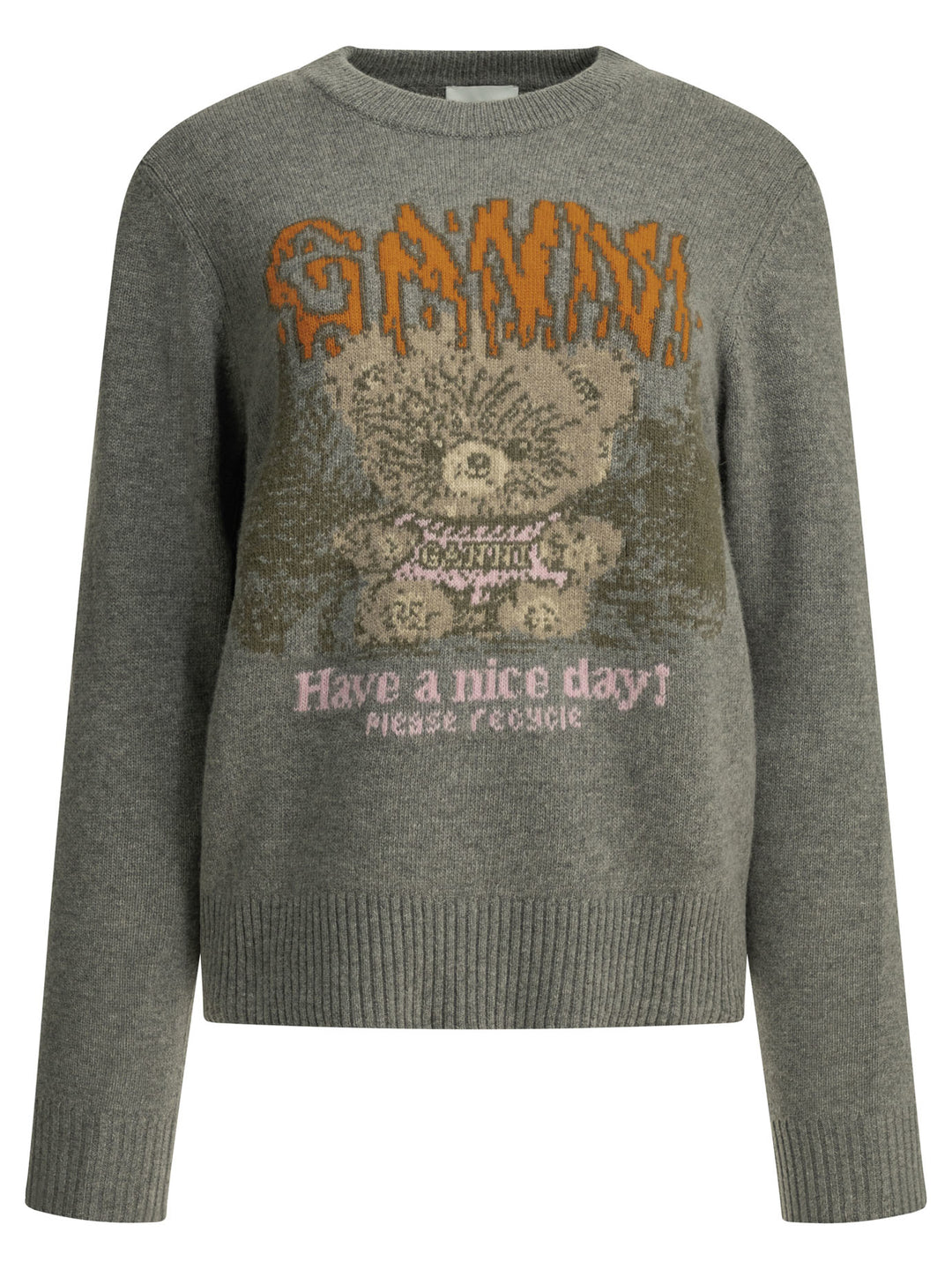 Ganni Teddy Knitwear - Grey | e58d27421a3ea6eee81be4bcd2bfebc8bda6590f