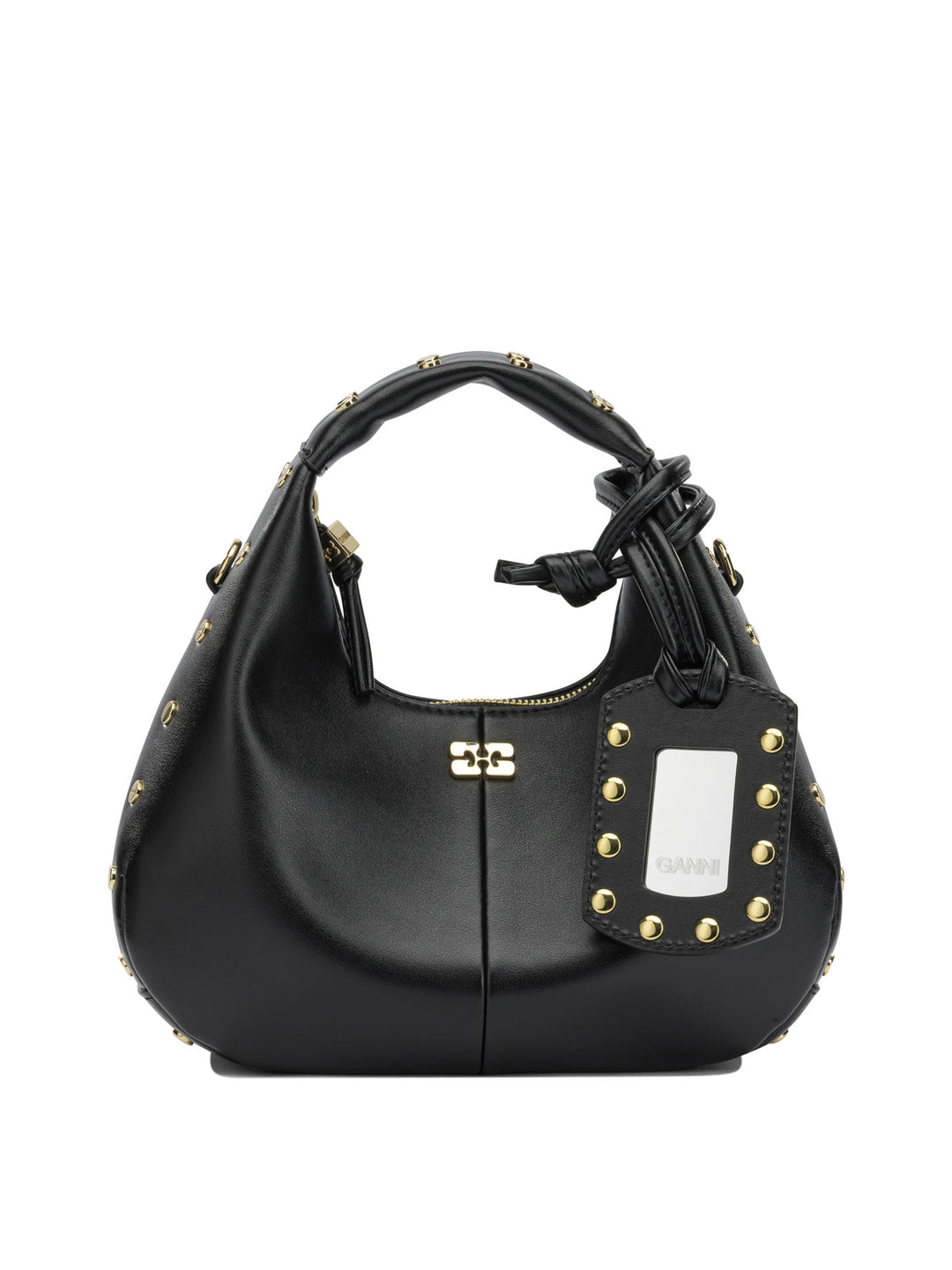 Ganni Hobo Studs Handbags - Nero | 65751960e4b58a0823241aa3a1e6589d09178c3a