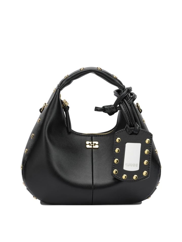 Ganni Hobo Studs Handbags - Nero | 65751960e4b58a0823241aa3a1e6589d09178c3a