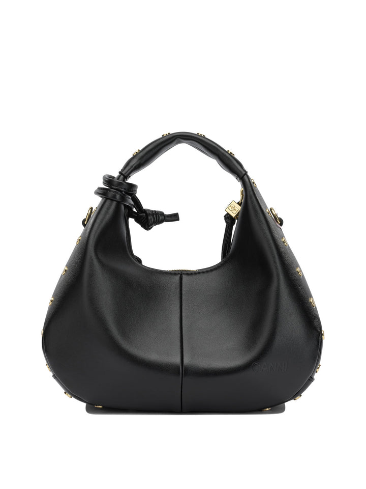 Ganni Hobo Studs Handbags - Nero | 5065b6eb7af7c7217b0d8455449cf7d80a994583