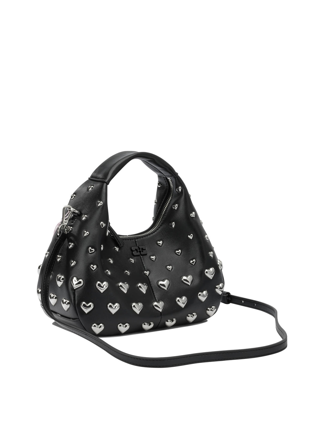 Ganni Mini Hobo Heart Handbags - Nero | 2a7508566377dc302bcfb8524cd78719329846ed