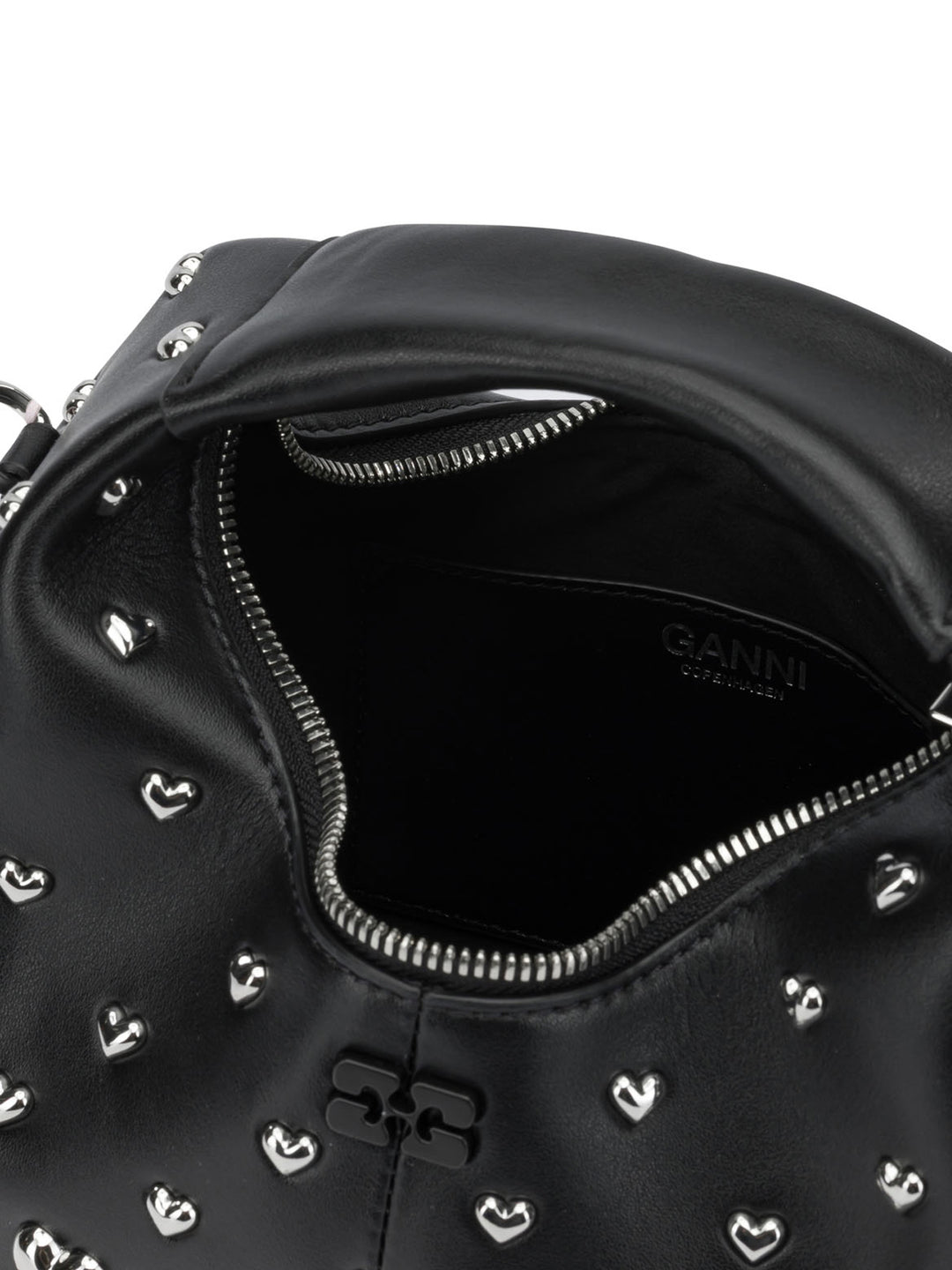Ganni Mini Hobo Heart Handbags - Nero | eef15e927aa5b2292079e14e9c71707379efd6d7