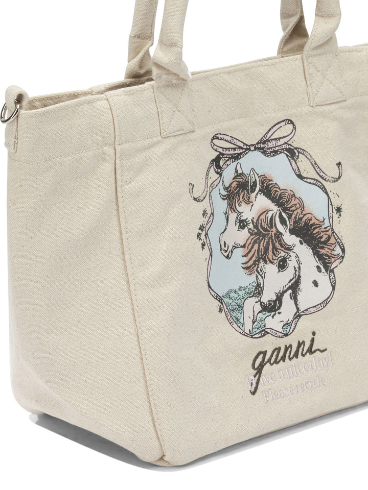 Ganni Easy Pony Handbags - Bianco | 967ea6097bb6e9b2660b5d46fa082aba9334978d