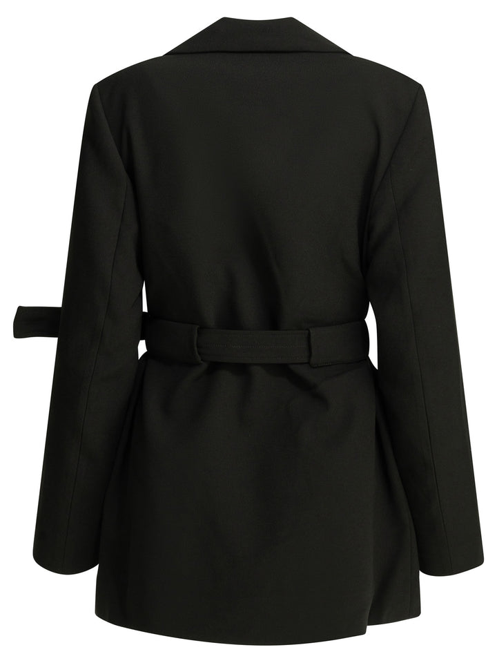 Ganni Crepe Blazer Jackets and Coats - Nero | b3f74e3026ee812d3a6f7ed40a561bb8532d014b