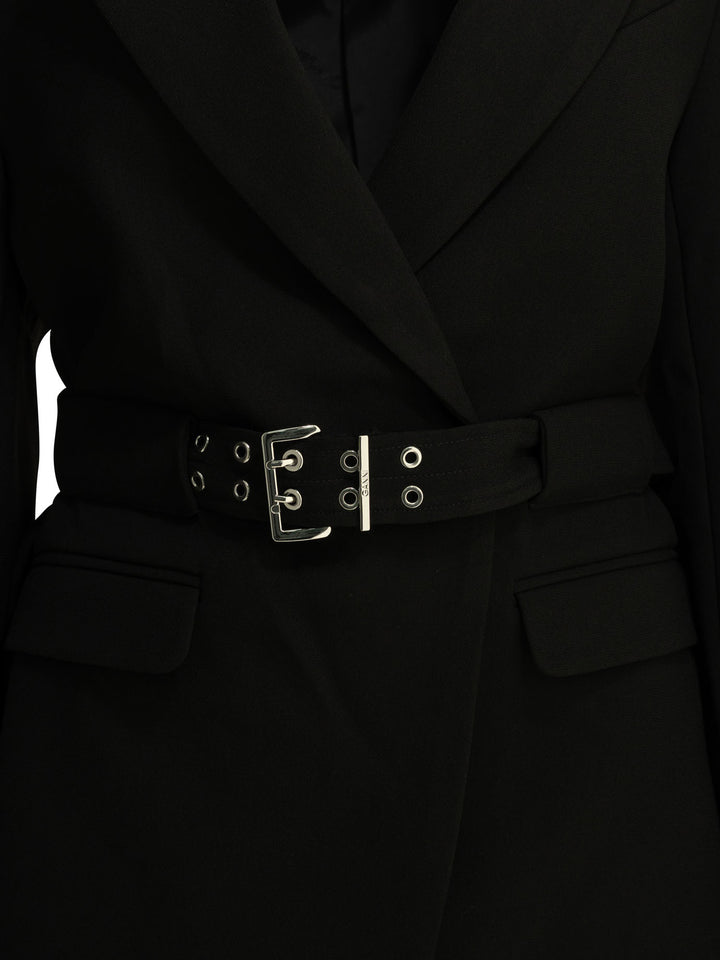 Ganni Crepe Blazer Jackets and Coats - Nero | 9e3fb35c5c2b9d9dcfd950c4b546ba1e5dabb1ab