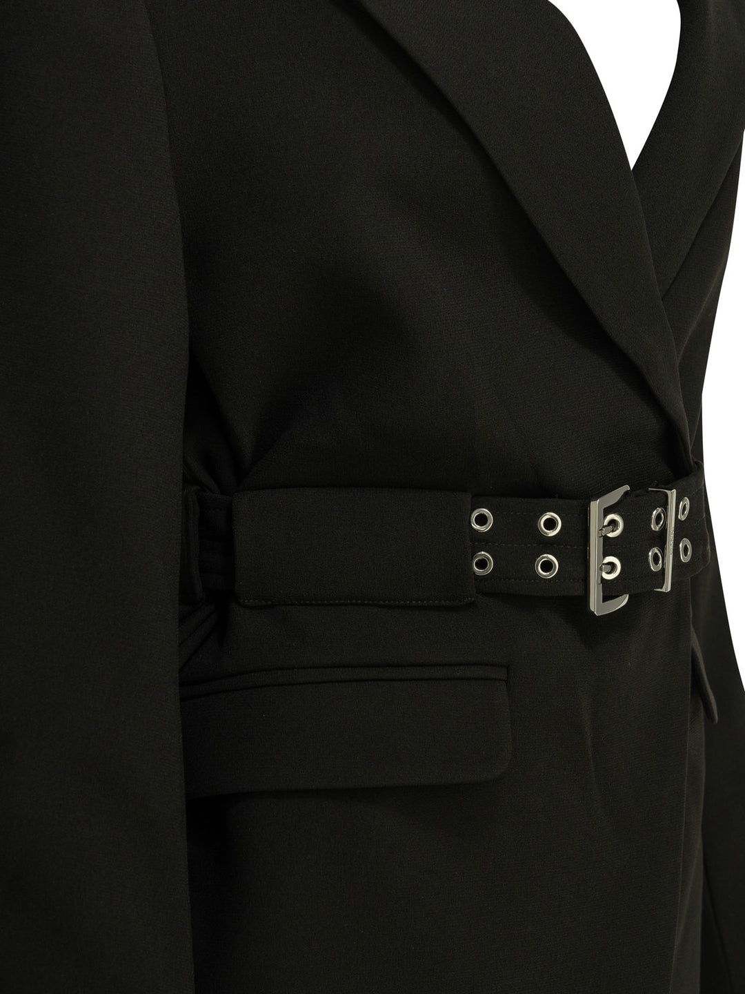 Ganni Crepe Blazer Jackets and Coats - Nero | cc1656edda4c65ac3665b1922222a32a2f33db58