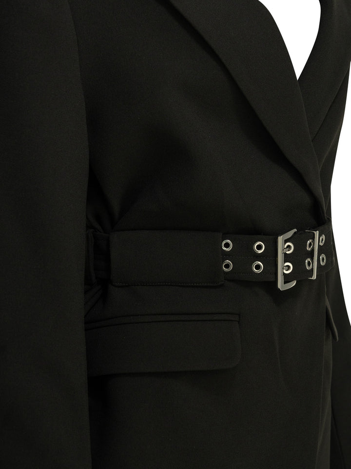 Ganni Crepe Blazer Jackets and Coats - Nero | cc1656edda4c65ac3665b1922222a32a2f33db58