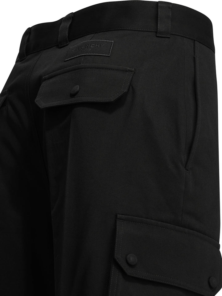Givenchy Cotton Cargo Pants Trousers - Nero | a633d8dc0b418eb810f94200fb39dc808f5ab5e5